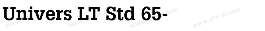 Univers LT Std 65字体转换